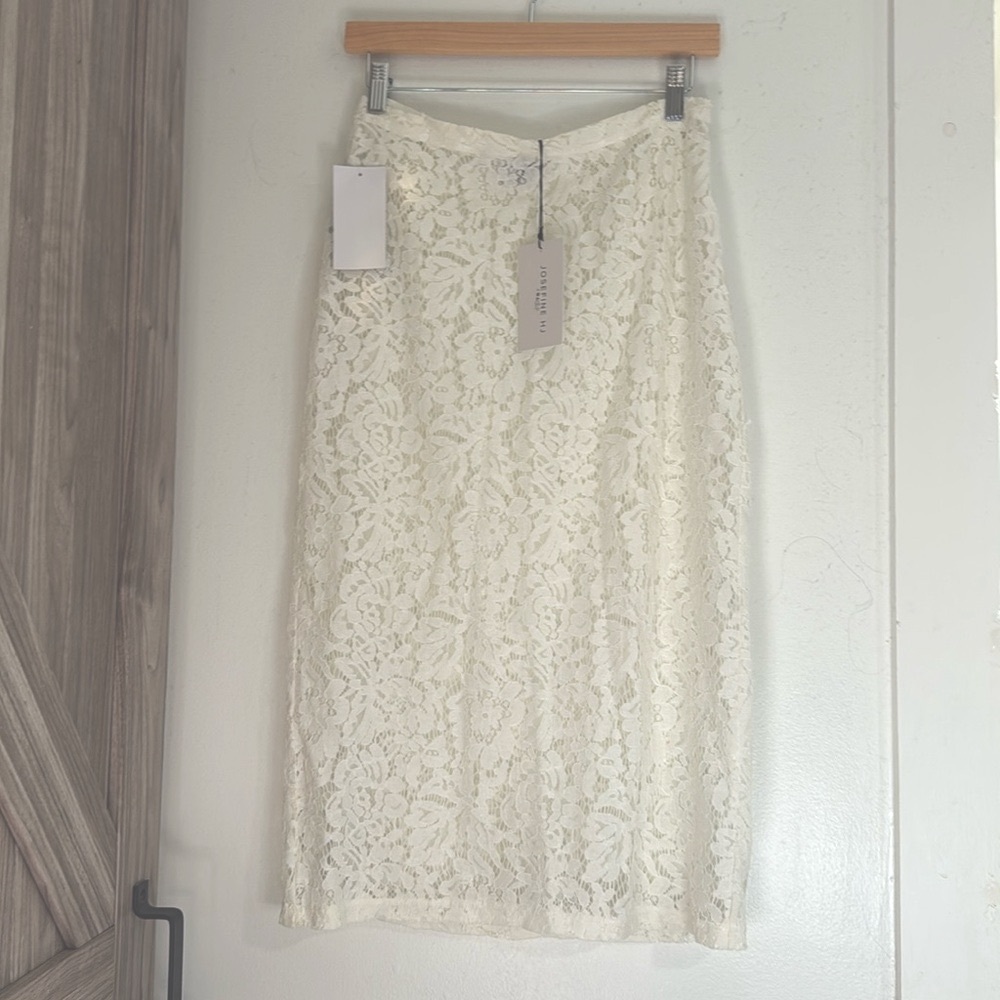 JOSEFINE HJ X NA-KD collab white lace sheer skirt